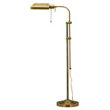 Benjara BM225079 Metal Rectangular Floor Lamp with Adjustable Pole, Gold