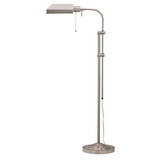 Benjara BM225080 Metal Rectangular Floor Lamp with Adjustable Pole, White