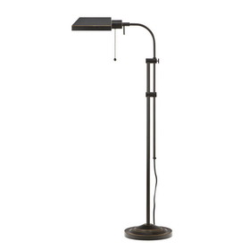 Benjara BM225081 Metal Rectangular Floor Lamp with Adjustable Pole, Black