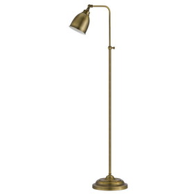 Benjara BM225098 Metal Round 62" Floor Lamp with Adjustable Pole, Antique Bronze