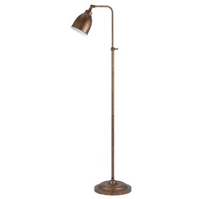 Benjara BM225101 Metal Round 62" Floor Lamp with Adjustable Pole, Bronze