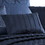 Benjara BM225145 10 Piece King Polyester Comforter Set with Geometric Oblong Print, Dark Blue