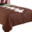 Benjara BM225154 6 Piece Full Comforter Set with Football Field Print, Brown and Green