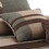 Benjara BM225184 7 Piece Queen Comforter Set with Pleats and Texture, Gray and Brown