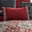 Benjara BM225196 9 Piece Queen Size Comforter Set with Medallion Print, Red and Blue