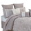 Benjara BM225209 King Size 10 Piece Fabric Comforter Set with Medallion Prints, White