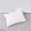 Benjara BM225212 8 Piece Full Size Fabric Comforter Set with Geometric Prints, White and Gray