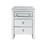Benjara BM225703 2 Drawer Beveled Mirrored Nightstand with Glass Top and LED, Silver