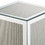 Benjara BM225704 Mirrored Accent Table with Faux Diamond Inlay and Glass Top, Silver