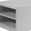 Benjara BM225742 Wood and Metal Frame Coffee Table with Open Shelves, White and Chrome