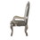 Benjara BM225881 High Back Leatherette Arm Chair with Claw Legs, Set of 2, Silver and Gray