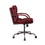 Benjara BM225888 Swivel Leatherette Tufted Office Chair with Metal Star Base, Red