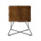 Benjara BM225920 Horizontal Tufted Accent Chair with Sled Base and X Shaped Support, Brown