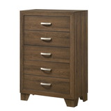 Benjara BM225940 Transitional Style Wooden Chest with 2 Drawers and Metal Handles, Brown