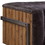 Benjara BM225960 Leatherette Accent Chair with Plank Style Wooden Body, Brown