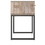 Benjara BM226082 Rustic Wood Nightstand, Plank Design Drawer, Washed Brown and Black