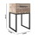 Benjara BM226082 Rustic Wood Nightstand, Plank Design Drawer, Washed Brown and Black