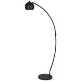 Benjara BM226103 Metal Frame Floor Lamp with Adjustable Shade, Black