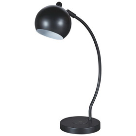 Benjara BM226104 Metal Frame Desk Lamp with Adjustable Shade, Black