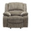 Benjara BM226475 Fabric Upholstered Rocker Recliner with Pillow Arms, Taupe Brown