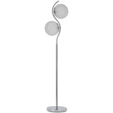 Benjara BM226573 Contemporary Floor Lamp with Metal and Acrylic Ball Shades, Silver
