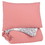Benjara BM226588 Twin Size Reversible Fabric Comforter Set with 1 Sham and Ruffles, Pink
