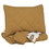 Benjara BM226599 Diamond Stitched Full Size Fabric Comforter Set with 2 Shams, Brown