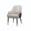 Benjara BM226631 Mid Century Leatherette Armchair with Peg Legs and Metal Cap, Gray and Brown