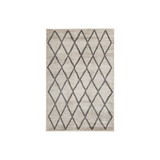 Benjara BM227449 Machine Woven Fabric Rug with Diamond Pattern, Medium, Taupe Gray