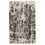 Benjara BM227506 Machine Woven Fabric Rug with Abstract Pattern, Medium, Black and Off White
