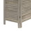 Benjara BM228611 Wooden 3 Panel Shutter Screen with Fitted Slats, Gray