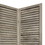Benjara BM228611 Wooden 3 Panel Shutter Screen with Fitted Slats, Gray