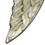 Benjara BM228621 Wooden Frame Feather Shape Shadow Box Art, Champagne Silver
