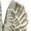 Benjara BM228621 Wooden Frame Feather Shape Shadow Box Art, Champagne Silver