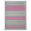 Benjara BM228626 Rectangular Wooden Shadow Box with Abstract Horizontal Lines, Gray and Pink