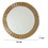 Benjara BM229399 Beveled Mirror Accented Round Wall Mirror, Gold and Silver