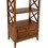 Benjara BM229418 X Frame Wooden Rack with 2 Drawers and Open Shelf, Brown