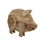 Benjara BM229545 18 Inch Wooden Pig Accent Decor, Brown