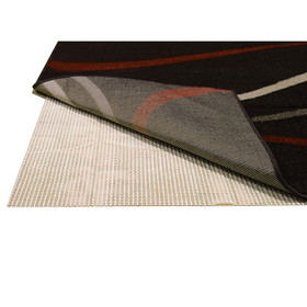 Benjara BM229993 5" x 8" Fabric Rug Pad with Grid Pattern, Beige