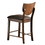 Benjara BM230003 Fabric Counter Height Chair with Sloped Open Back, Set of 2, Walnut Brown