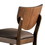 Benjara BM230003 Fabric Counter Height Chair with Sloped Open Back, Set of 2, Walnut Brown