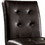 Benjara BM230018 Tufted Leatherette Side Chair with Metal Cantilever Base, Set of 2, Brown