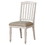 Benjara BM230038 Cottage Wooden Side Chair with Slatted Backrest, Set of 2, Antique White