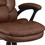 Benjara BM230362 Leatherette Office Chair with Cushioned Back and Metal Star Base, Brown