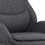 Benjara BM230363 High Cushioned Tufted Back Fabric Office Chair with Star Base, Gray