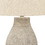 Benjara BM230940 Drum Shade Table Lamp with Paper Composite Base, Beige