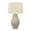 Benjara BM230940 Drum Shade Table Lamp with Paper Composite Base, Beige