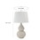 Benjara BM230952 Hardback Shade Table Lamp with Double Gourd Ceramic Base, Cream