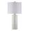 Benjara BM230953 Carved Ceramic Base Table Lamp with Drum Shade, Set of 2, White