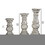 Benjara BM230978 Mercury Glass Candleholder with Pedestal Base, Set of 3, Silver